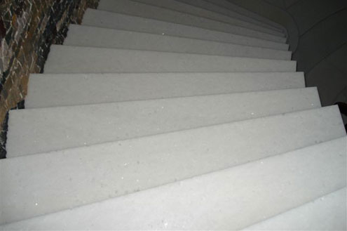 Naxos white marble stairs