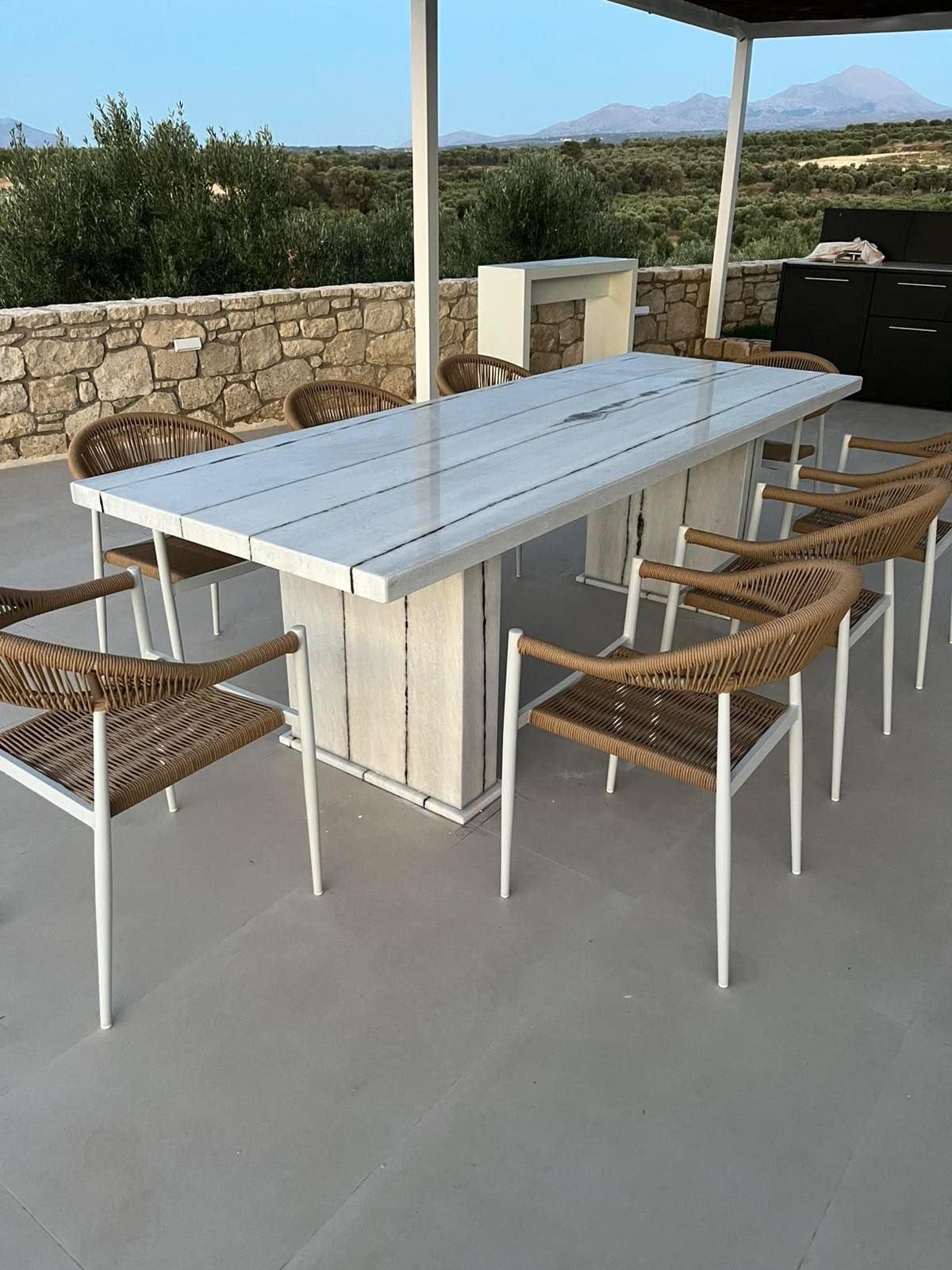 Outdoor marble table